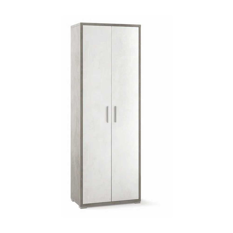 Mobile a due Ante con 4 ripiani di cui 2 regolabili finitura Struttura Cemento / Finitura Ossido Bianco by Sarmog by CeramicStore | Lo specialista del tuo bagno