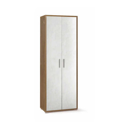 Mobile a due Ante con 4 ripiani di cui 2 regolabili finitura Struttura Noce Stelvio / Finitura Ossido Bianco by Sarmog by CeramicStore | Lo specialista del tuo bagno