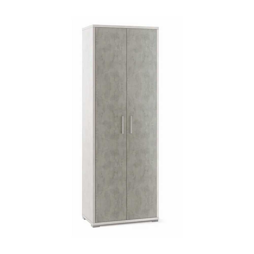 Mobile a due Ante con 4 ripiani di cui 2 regolabili finitura Struttura Ossido Bianco / Finitura Cemento by Sarmog by CeramicStore | Lo specialista del tuo bagno