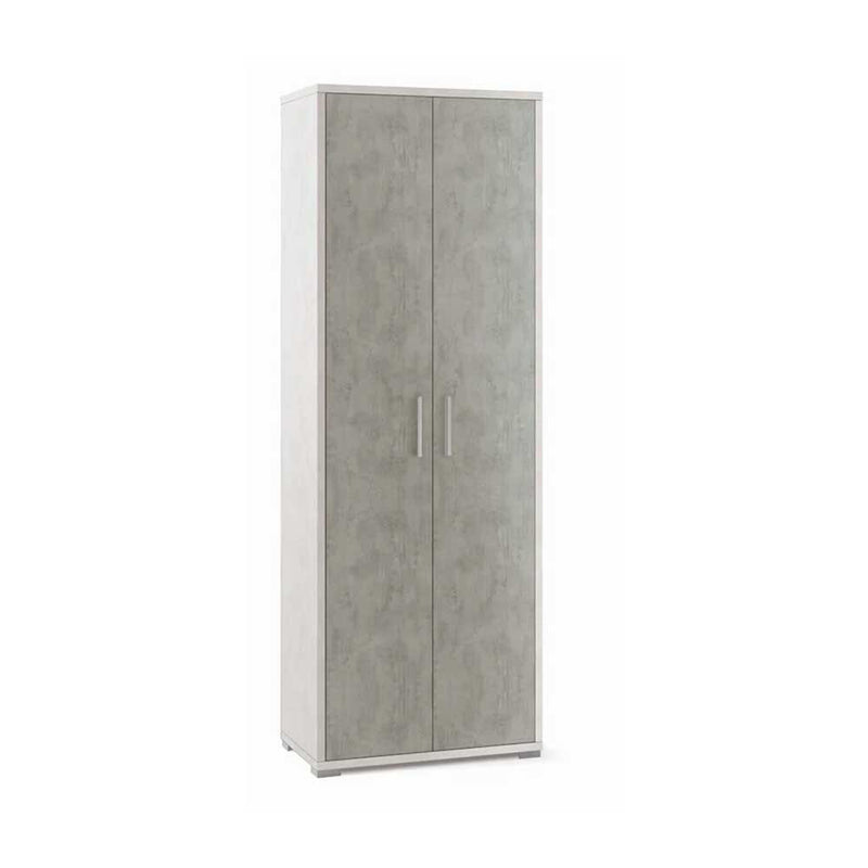 Mobile a due Ante con 4 ripiani di cui 2 regolabili finitura Struttura Ossido Bianco / Finitura Cemento by Sarmog by CeramicStore | Lo specialista del tuo bagno