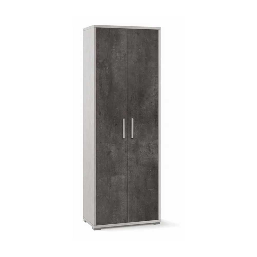 Mobile a due Ante con 4 ripiani di cui 2 regolabili finitura Struttura Ossido Bianco / Finitura Ossido Nero by Sarmog by CeramicStore | Lo specialista del tuo bagno