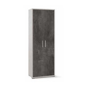 Mobile a due Ante con 4 ripiani di cui 2 regolabili finitura Struttura Ossido Bianco / Finitura Ossido Nero by Sarmog by CeramicStore | Lo specialista del tuo bagno