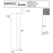 Colonna Libreria ad un Anta con 4 ripiani di cui 2 regolabili finitura Struttura Cemento / Finitura Ossido Bianco by Sarmog by CeramicStore | Lo specialista del tuo bagno