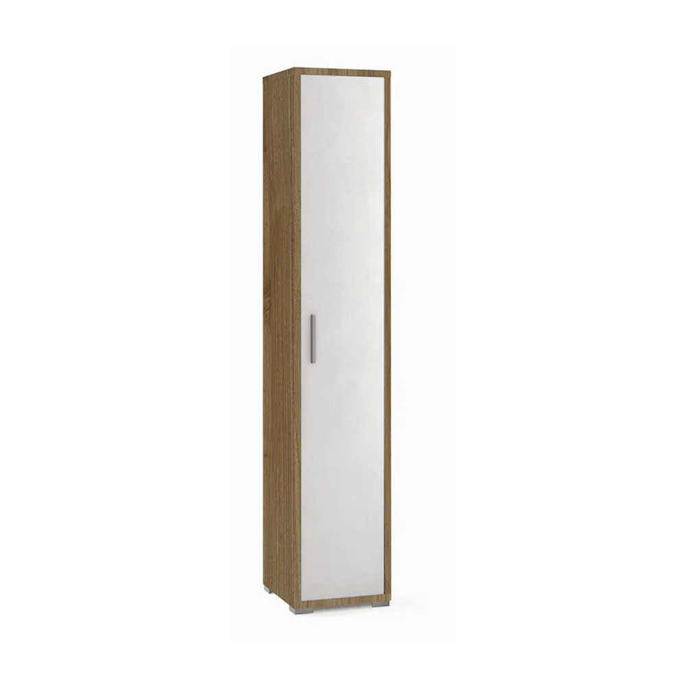 Colonna Libreria ad un Anta con 4 ripiani di cui 2 regolabili finitura Struttura Noce Stelvio / Finitura Ossido Bianco by Sarmog by CeramicStore | Lo specialista del tuo bagno