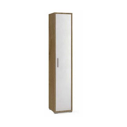 Colonna Libreria ad un Anta con 4 ripiani di cui 2 regolabili finitura Struttura Noce Stelvio / Finitura Ossido Bianco by Sarmog by CeramicStore | Lo specialista del tuo bagno