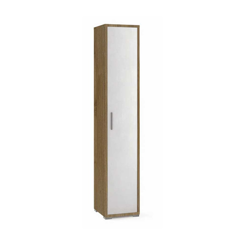 Colonna Libreria ad un Anta con 4 ripiani di cui 2 regolabili finitura Struttura Noce Stelvio / Finitura Ossido Bianco by Sarmog by CeramicStore | Lo specialista del tuo bagno