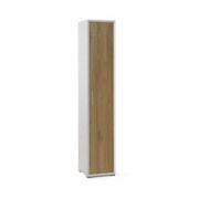 Colonna Libreria ad un Anta con 4 ripiani di cui 2 regolabili finitura Struttura Ossido Bianco / Finitura Noce Stelvio by Sarmog by CeramicStore | Lo specialista del tuo bagno