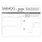 Scrivania da ufficio Angolare Destra con piano superficiale antigraffio ad alta densità da 160 cm finitura Noce Stelvio by Sarmog by CeramicStore | Lo specialista del tuo bagno