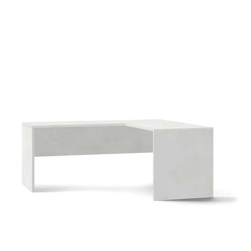 Scrivania da ufficio Angolare Destra con piano superficiale antigraffio ad alta densità da 180 cm finitura Ossido Bianco by Sarmog by CeramicStore | Lo specialista del tuo bagno