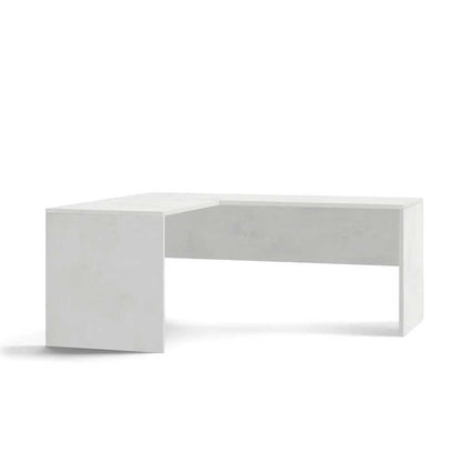 Scrivania da ufficio Angolare Sinistra con piano superficiale antigraffio ad alta densità da 180 cm finitura Ossido Bianco by Sarmog by CeramicStore | Lo specialista del tuo bagno