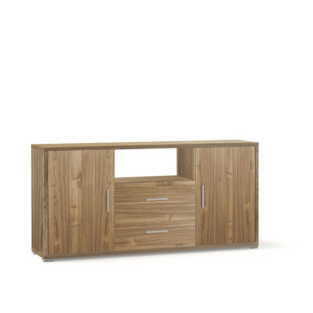 Mobile Credenza da Soggiorno con 2 ante e 2 cassetti finitura Struttura Noce Stelvio / Finitura Frontale Noce Stelvio by Sarmog by CeramicStore | Lo specialista del tuo bagno