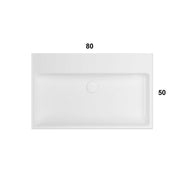 Lavabo Sospeso o da Appoggio di Ceramica Globo modello Classic 80x50