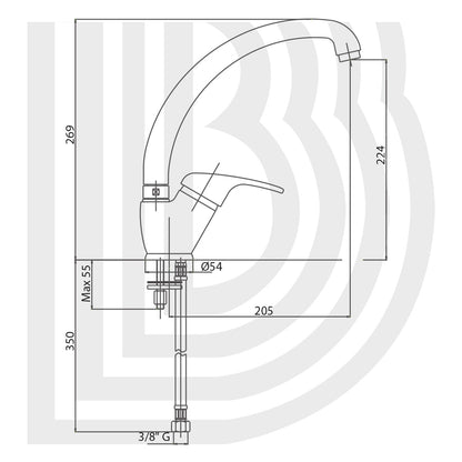 Miscelatore monocomando lavabo cucina con bocca girevole bianco opaco by CeramicStore | Lo specialista del tuo bagno
