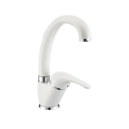 Miscelatore monocomando lavabo cucina con bocca girevole bianco opaco by CeramicStore | Lo specialista del tuo bagno