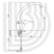 Miscelatore monocomando lavabo cucina con bocca girevole vecchio rame by CeramicStore | Lo specialista del tuo bagno
