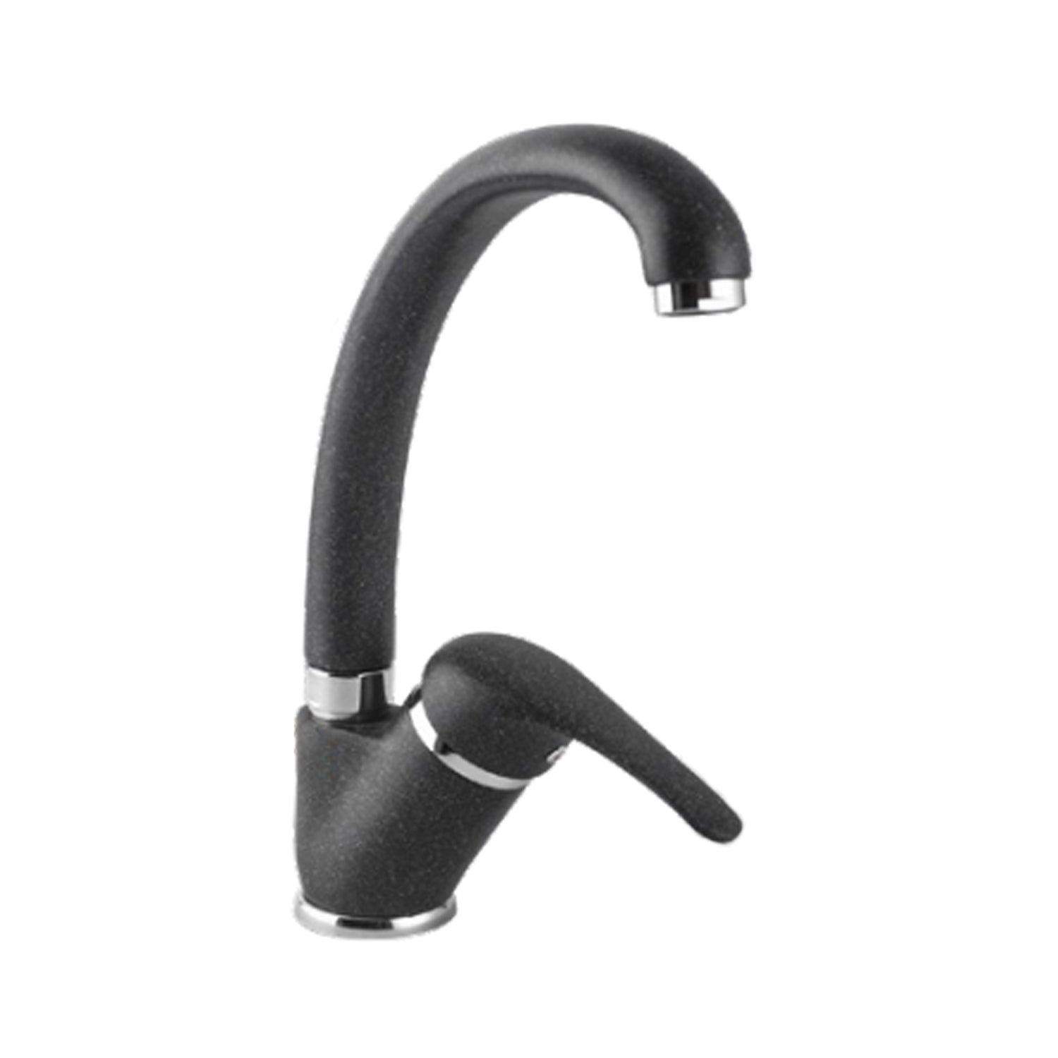 Miscelatore monocomando lavabo cucina con bocca girevole granito nero by CeramicStore | Lo specialista del tuo bagno
