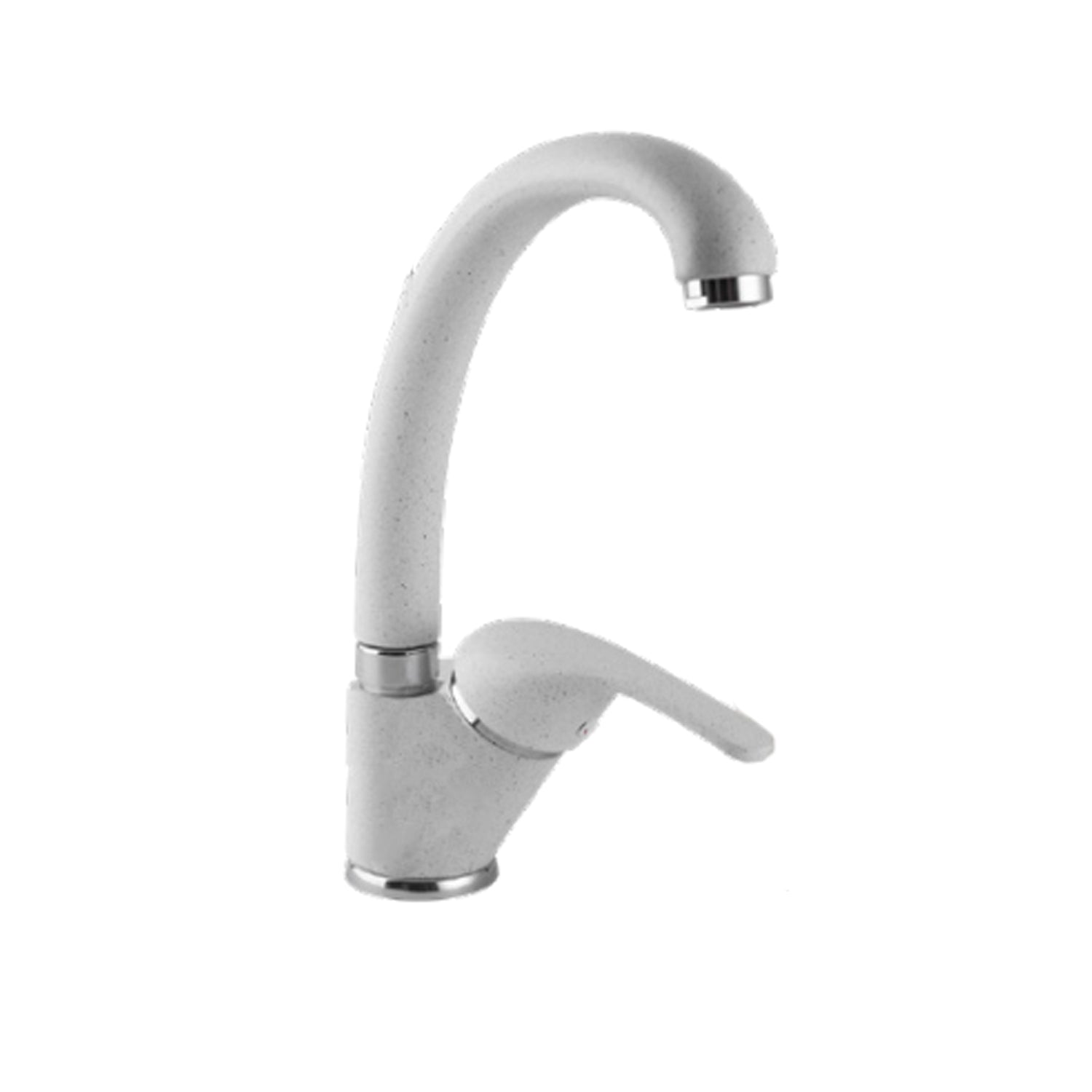 Miscelatore monocomando lavabo cucina con bocca girevole granito bianco by CeramicStore | Lo specialista del tuo bagno