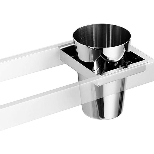 Bicchiere porta spazzolino in acciaio inox lucido Lineabeta collezione Skuara by CeramicStore | Lo specialista del tuo bagno