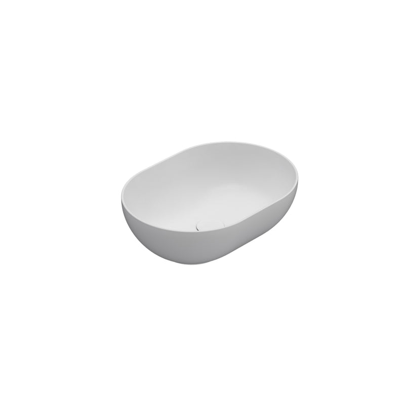 Lavabo d'appoggio bianco opaco Ceramica Globo T-Edge 54x36 h.16 cm