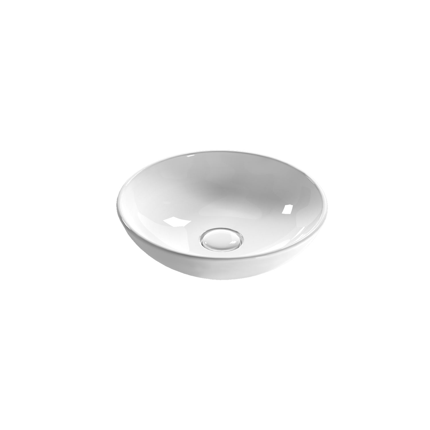 Lavabo d'appoggio bianco Free Ceramica Globo diametro 40 cm altezza 14 cm
