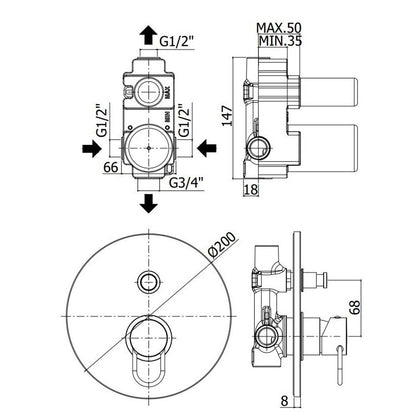Set di miscelatori lavabo, bidet e doccia con deviatore Paffoni Jocker cromato by CeramicStore | Lo specialista del tuo bagno