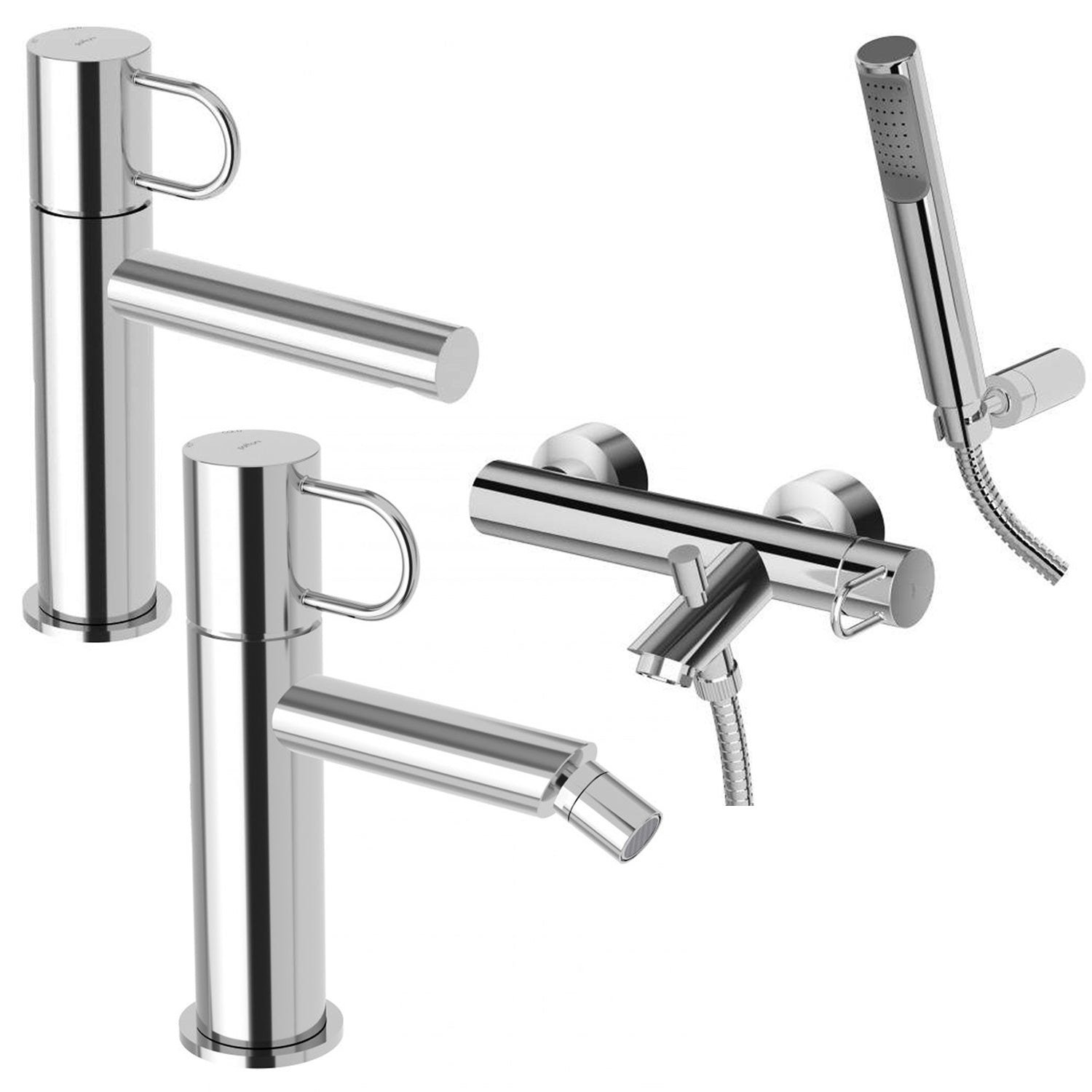 Set di miscelatori lavabo, bidet e vasca con doccetta Paffoni Jocker cromato by CeramicStore | Lo specialista del tuo bagno