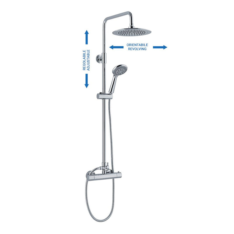 Colonna doccia C15 regolabile con termostatico TM1A e soffione 25cm by CeramicStore | Lo specialista del tuo bagno