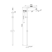 Colonna doccia C14 supporto scorrevole con attacco 3/4F by CeramicStore | Lo specialista del tuo bagno