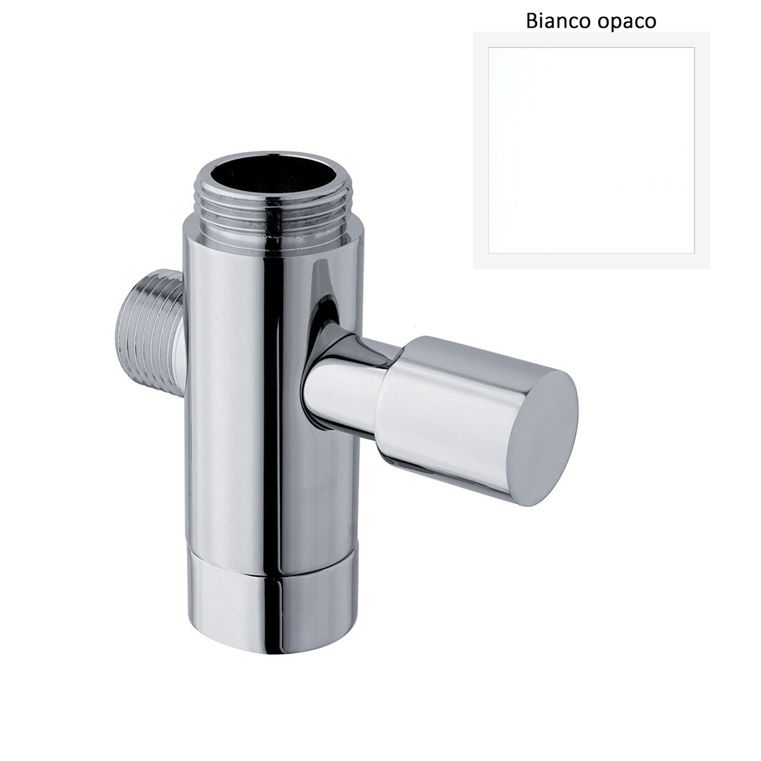 Deviatore in ottone con attacco 3/4F e 1/2M bianco opaco by CeramicStore | Lo specialista del tuo bagno