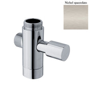 Deviatore in ottone con attacco 3/4M, 3/4F e 1/2M nichel spazzolato opaco by CeramicStore | Lo specialista del tuo bagno
