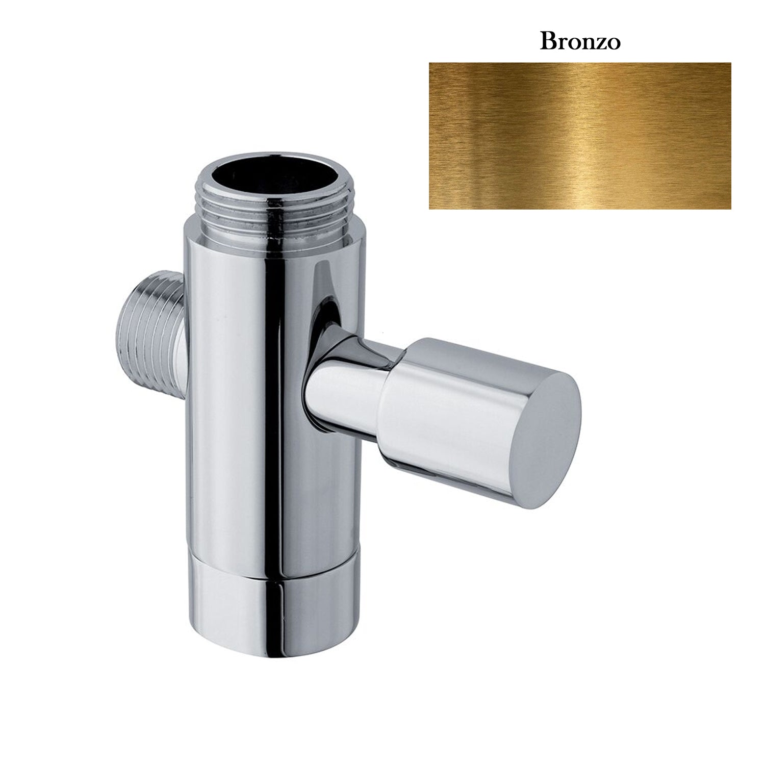 Deviatore in ottone con attacco 3/4M, 3/4F e 1/2M bronzo by CeramicStore | Lo specialista del tuo bagno