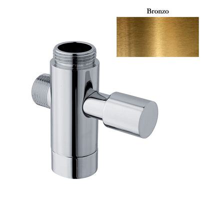 Deviatore in ottone con attacco 3/4M, 3/4F e 1/2M bronzo by CeramicStore | Lo specialista del tuo bagno
