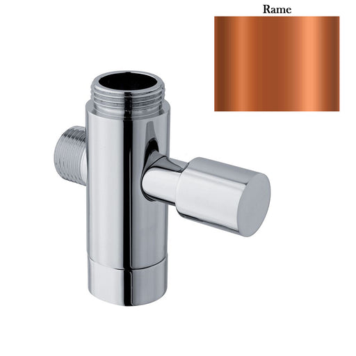 Deviatore in ottone con attacco 3/4M, 3/4F e 1/2M rame by CeramicStore | Lo specialista del tuo bagno