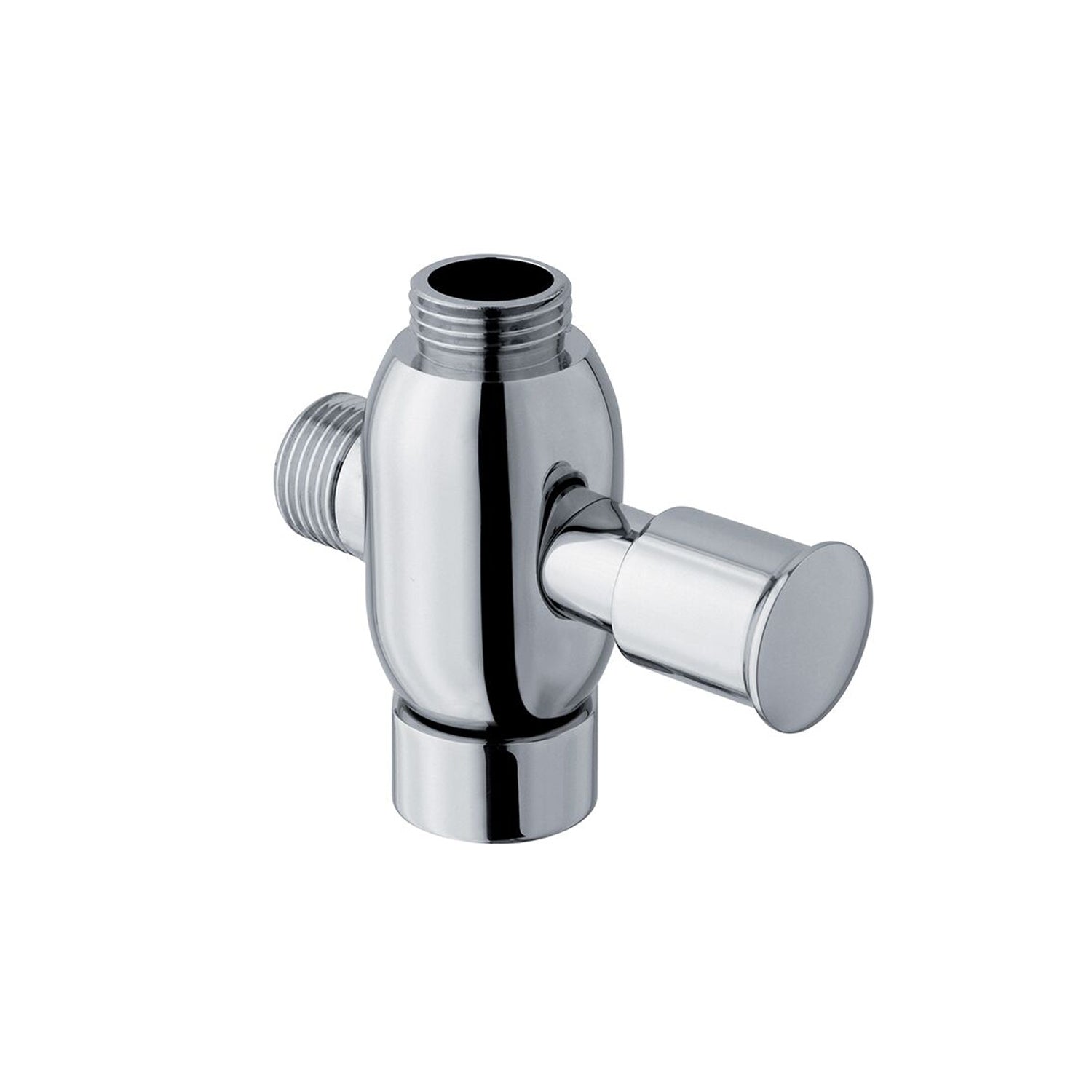 Deviatore bombato in ottone con attacco 3/4M, 3/4F e 1/2M cromo by CeramicStore | Lo specialista del tuo bagno