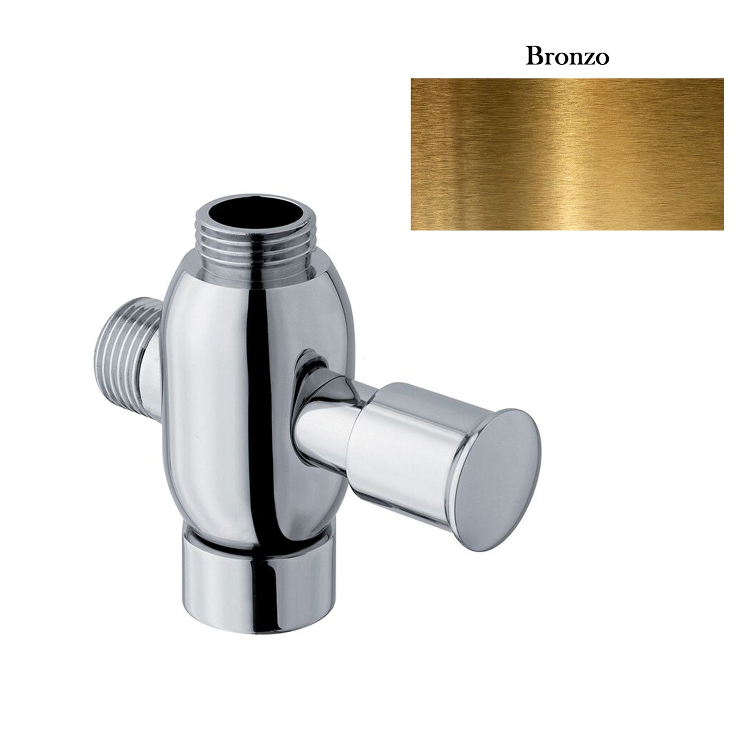 Deviatore bombato in ottone con attacco 3/4M, 3/4F e 1/2M bronzo by CeramicStore | Lo specialista del tuo bagno
