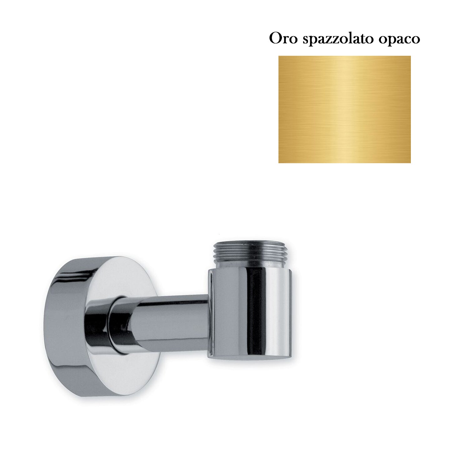 Supporto inferiore con presa acqua per colonna esterno doccia oro spazzolato by CeramicStore | Lo specialista del tuo bagno