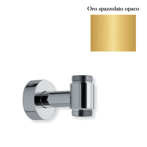 Supporto inferiore con attacco flessibile per colonna doccia esterno oro spazzolato by CeramicStore | Lo specialista del tuo bagno
