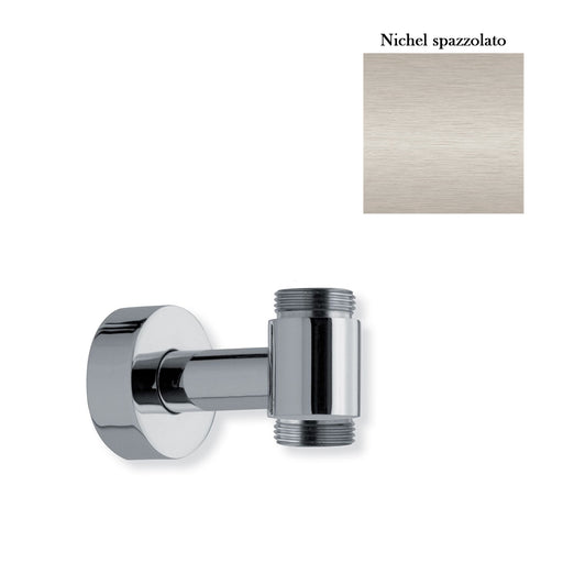Supporto inferiore con attacco flessibile per colonna doccia esterno nichel opaco by CeramicStore | Lo specialista del tuo bagno