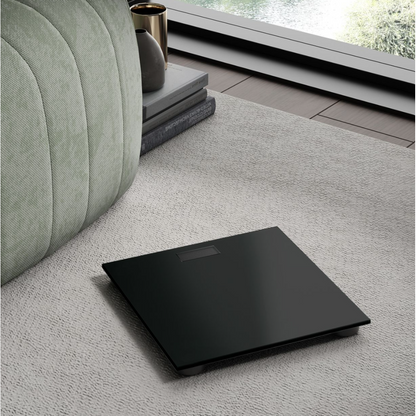 Bilancia pesapersone 28x28cm in vetro nero collezione CRYSTAL a marchio GEDY by CeramicStore | Lo specialista del tuo bagno