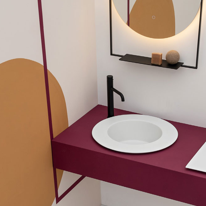 Lavabo da incasso tondo convesso diametro 48 cm profondo 19 cm AXA Ceramiche by CeramicStore | Lo specialista del tuo bagno