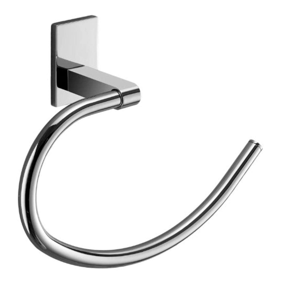 Portasalviette ad anello Gedy Maine in acciaio inox e cromall fissaggio a muro incollo by CeramicStore | Lo specialista del tuo bagno