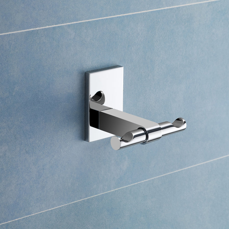 Gedy Appendiabiti doppio Maine in acciaio inox e cromall fissaggio a muro a incollo by CeramicStore | Lo specialista del tuo bagno