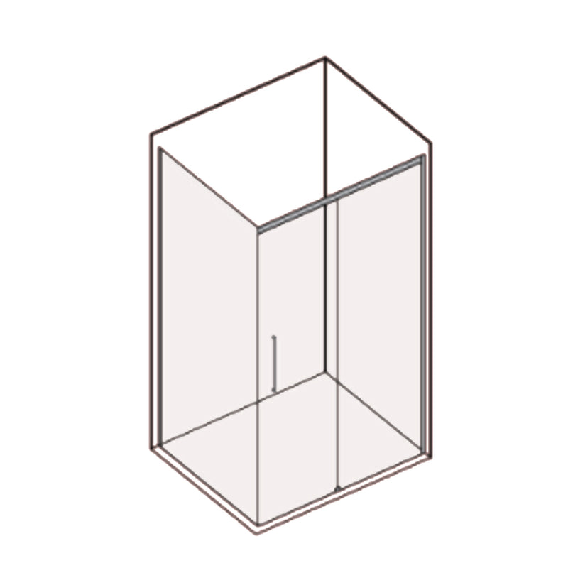Box doccia rettangolare con apertura scorrevole verso destra cm 120x70 modello Lauren in cristallo temperato mm 8 by CeramicStore | Lo specialista del tuo bagno