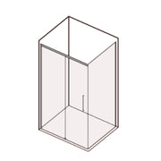 Box doccia rettangolare con apertura scorrevole verso sinistra cm 120x70 modello Lauren in cristallo temperato mm 8 by CeramicStore | Lo specialista del tuo bagno