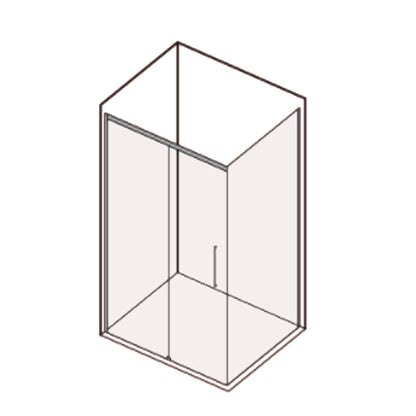 Box doccia rettangolare con apertura scorrevole verso sinistra cm 120x80 modello Lauren in cristallo temperato mm 8- Altezza maggiorata cm 210 by CeramicStore | Lo specialista del tuo bagno