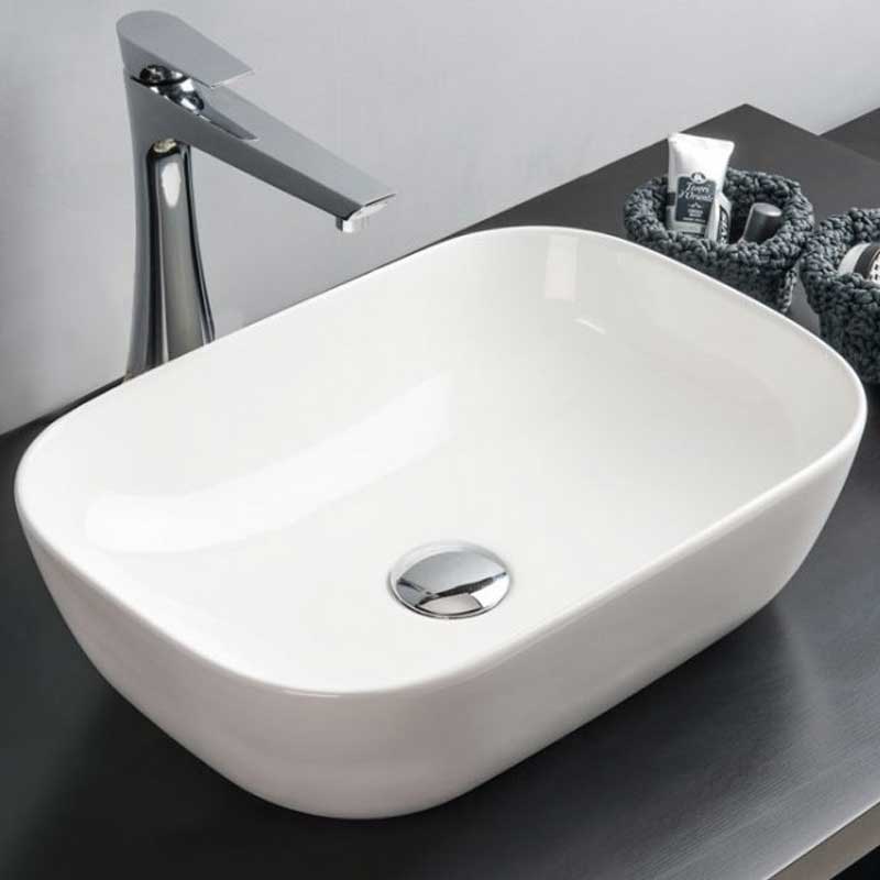 Lavabo da appoggio rettangolare Aki Althea 45