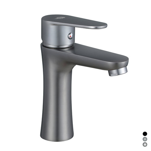 Miscelatore monocomando lavabo serie lizzy nero opaco