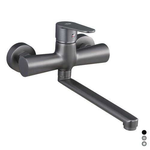 Miscelatore monocomando lavello a muro serie lizzy cromo