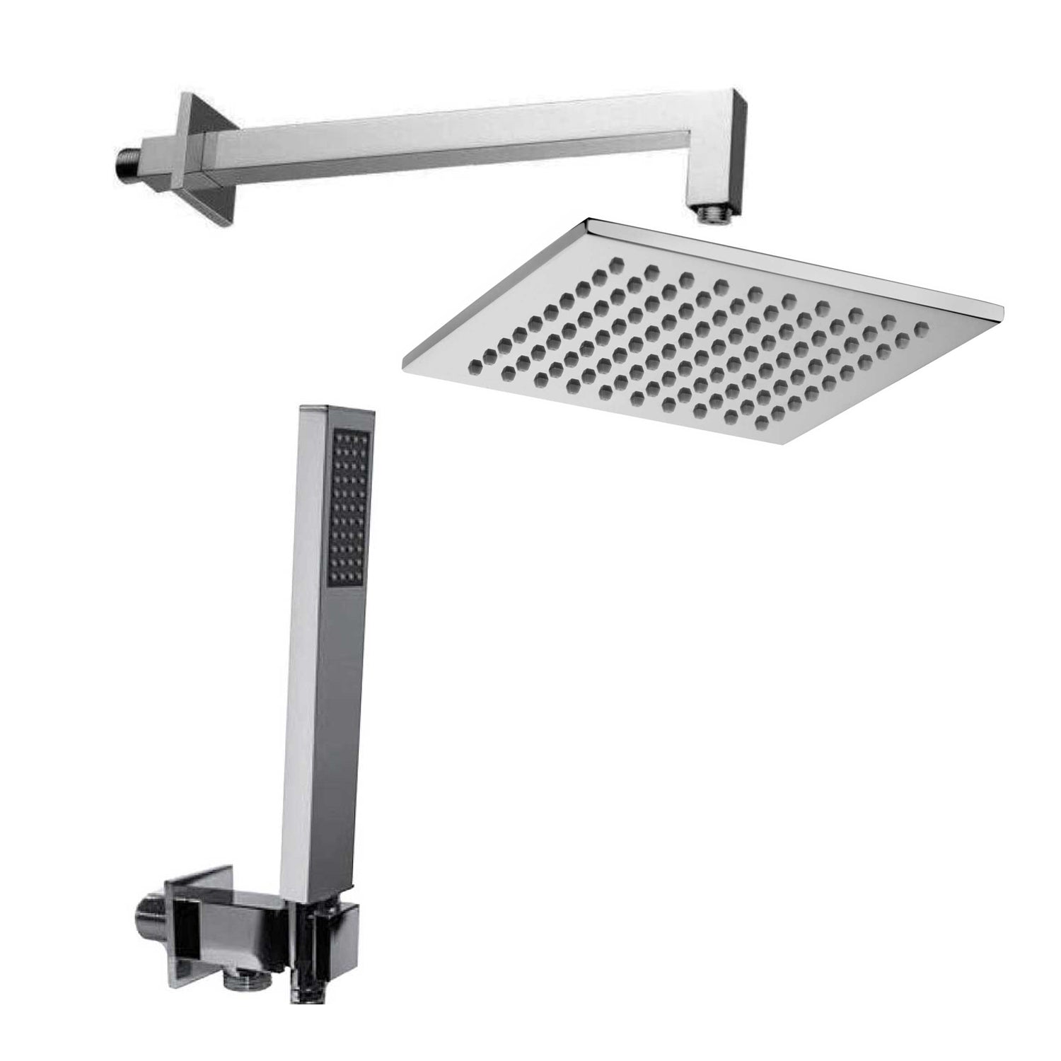 Kit doccia 075AG con soffione, braccio doccia e set duplex Paffoni con flessibile in argento by CeramicStore | Lo specialista del tuo bagno