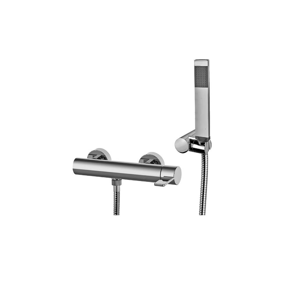Miscelatore doccia con duplex serie Rock modello RO168DST Steel looking Paffoni by CeramicStore | Lo specialista del tuo bagno